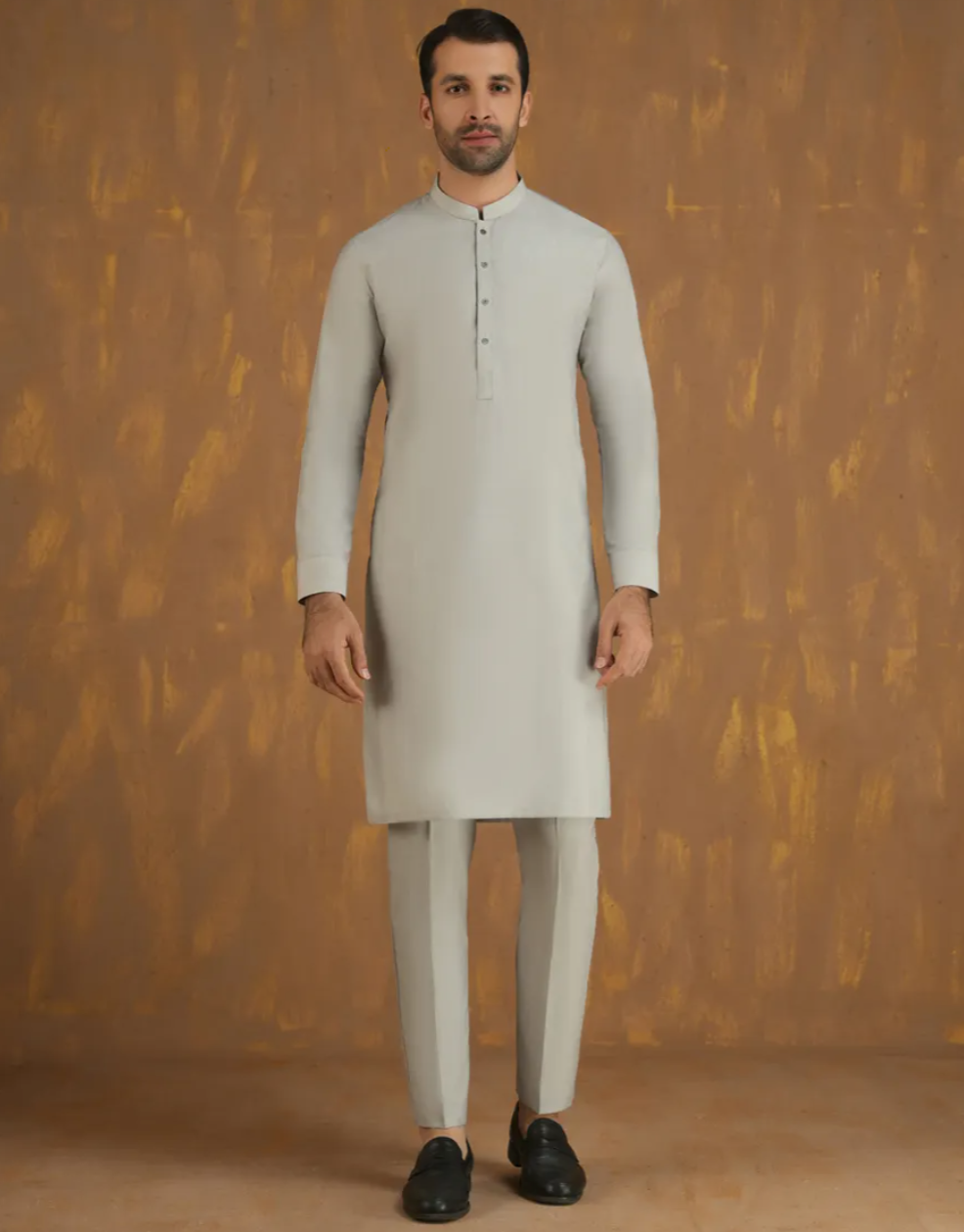 BLUE BLENDED UNSTITCHED KAMEEZ SHALWAR FABRIC